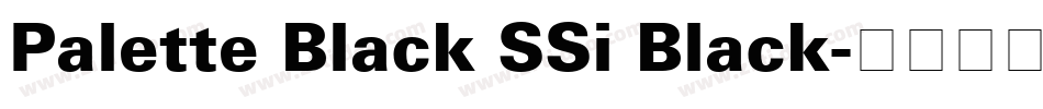 Palette Black SSi Black字体转换